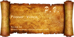 Posner Vince névjegykártya